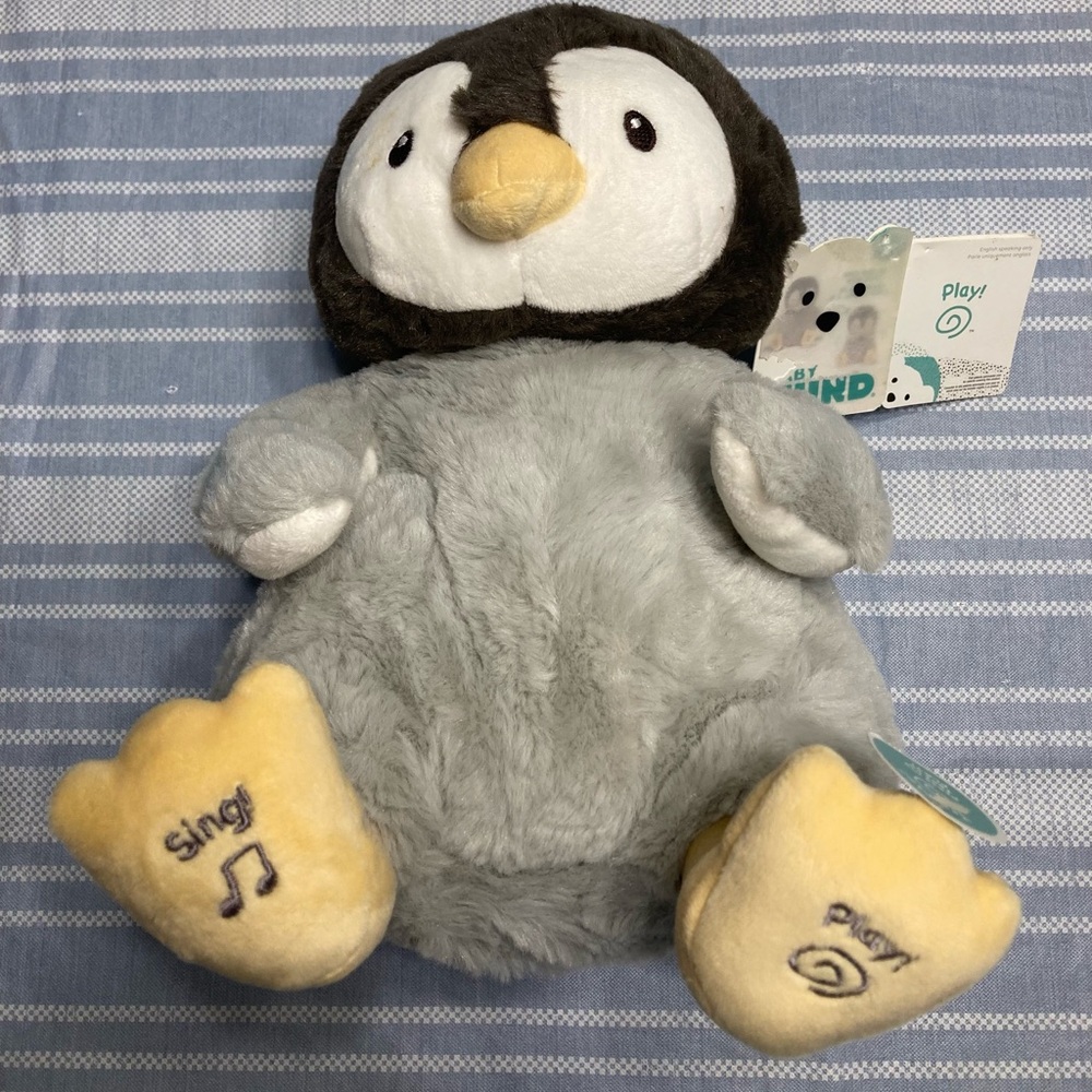 SET OF TWO: NWT Ty Baby Gund “Kissy the Penguin” and NWT Mini-Me voice recorder.
